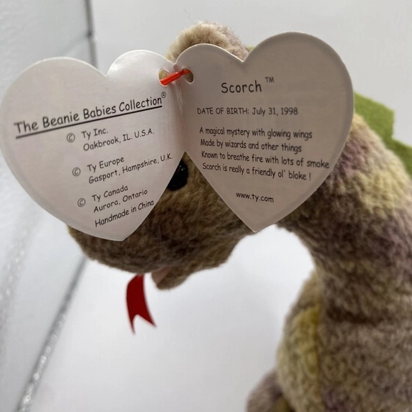 Lot Of 3 Vintage TY BEANIE BABIES 1997-1998 Beanies Scorch Rocket Rainbow - Picture 4 of 7